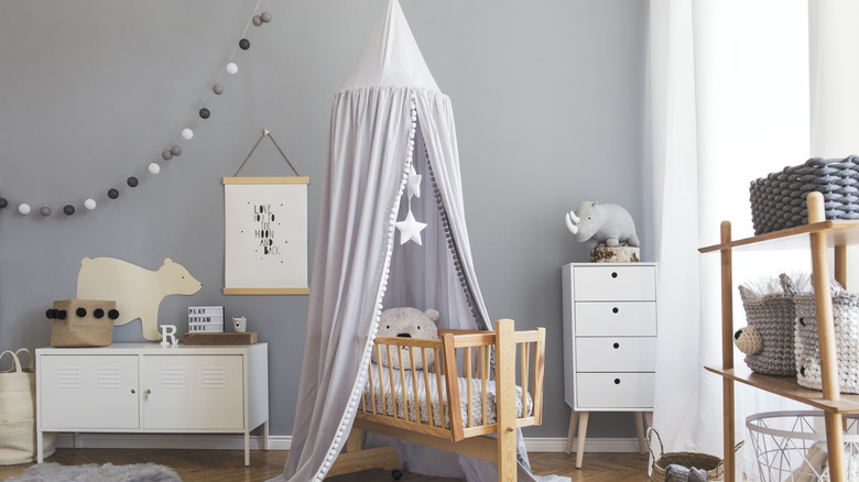 Gray baby nursery