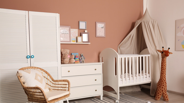 Neutral pink and cream nursery