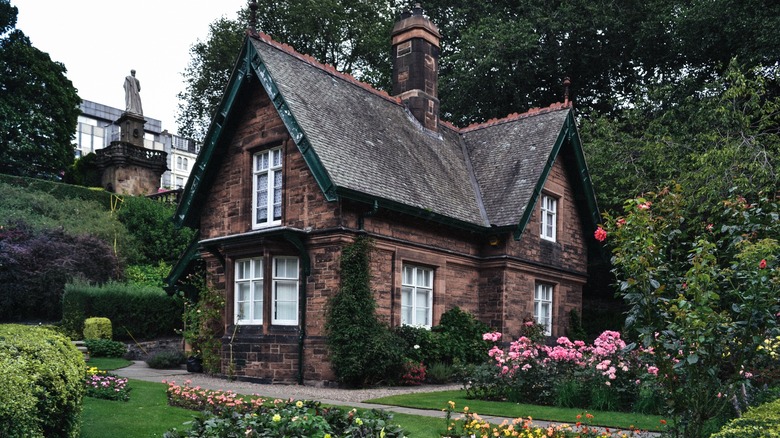 cottage house near forest