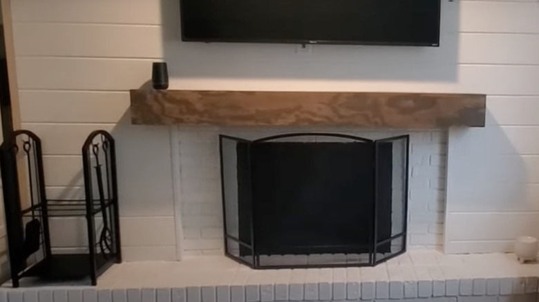 refurnished fireplace