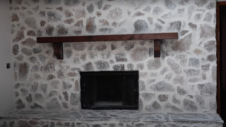 painted fireplace