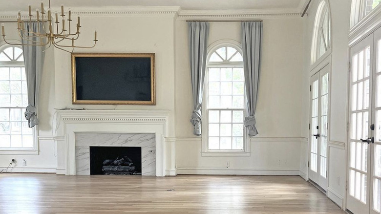 marble fireplace