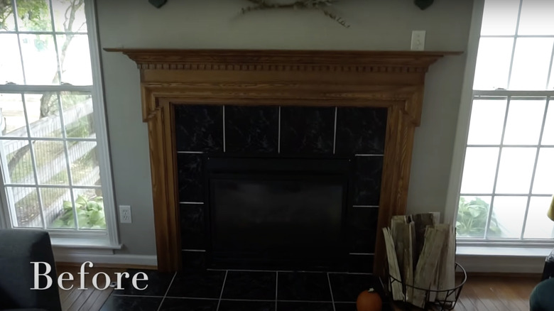 mismatched fireplace