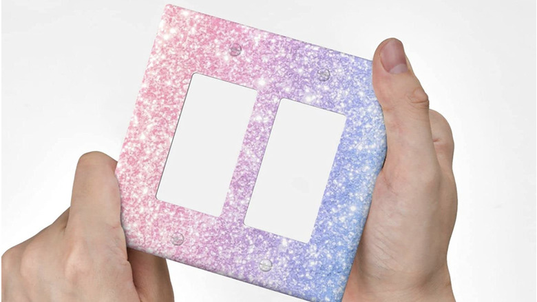 glitter light switch cover