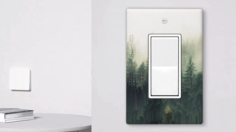 tree covered light switch