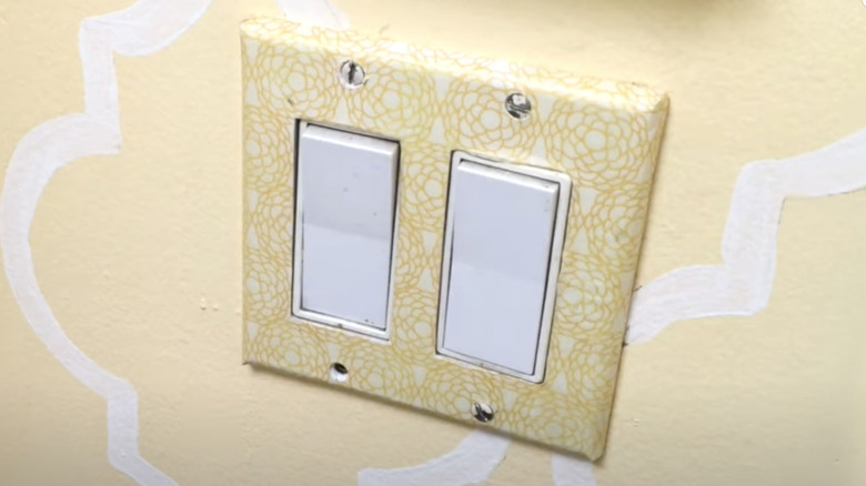 scrapbook paper light switch