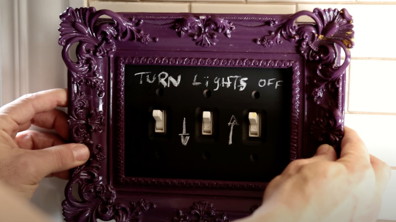 framed light switch cover