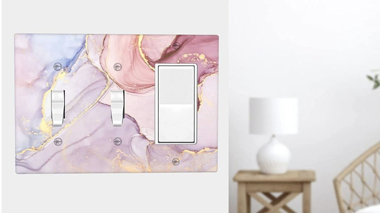 marbled light switch cover
