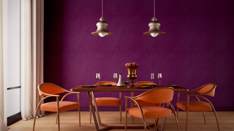 purple dining room