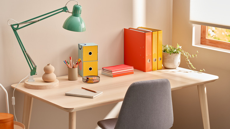 colorful desk 