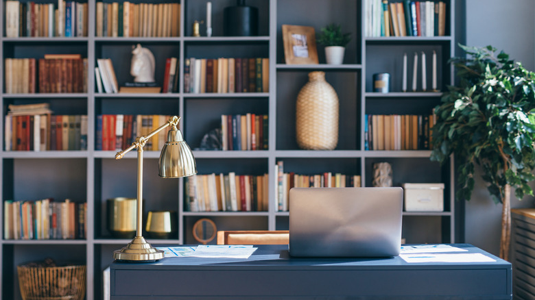 coordinated blue office 