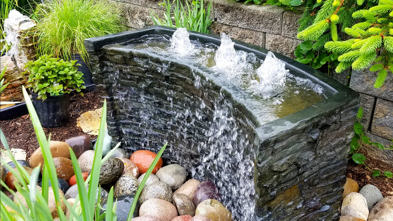 Water feature on a landscape