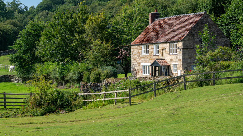 stone cottage in country