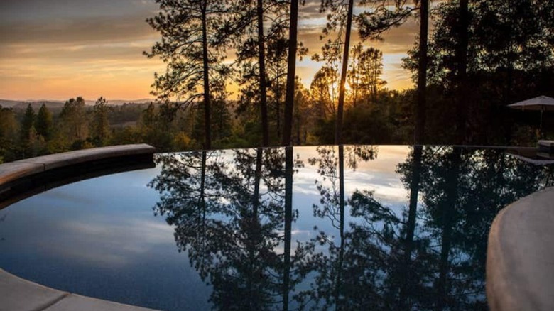 yurt with infinity pool Airbnb 