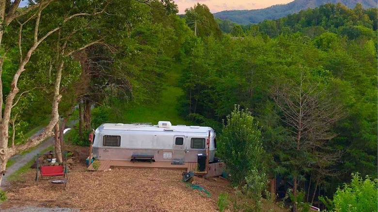 RV glamping mountain views Airbnb 