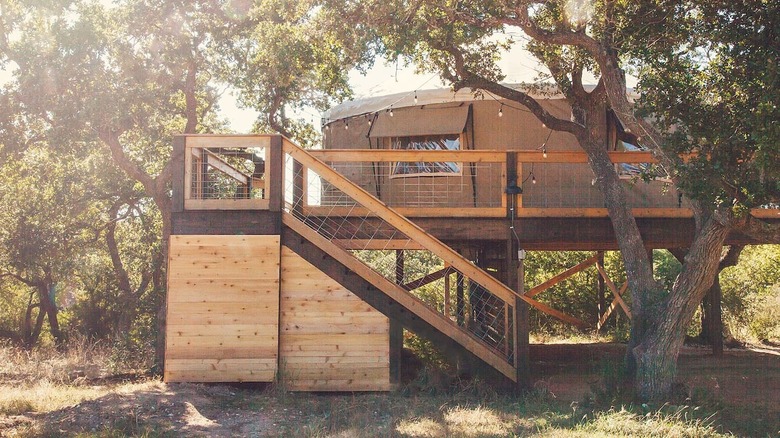 Yurt in the tress Airbnb 