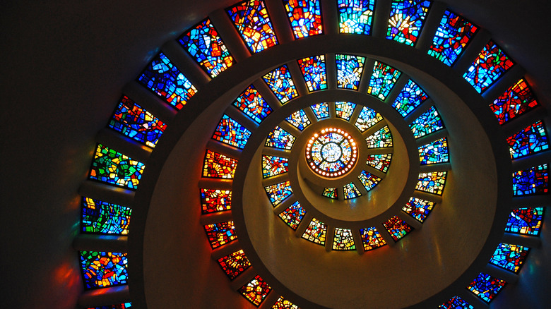 The Thanks Giving Chapel ceiling