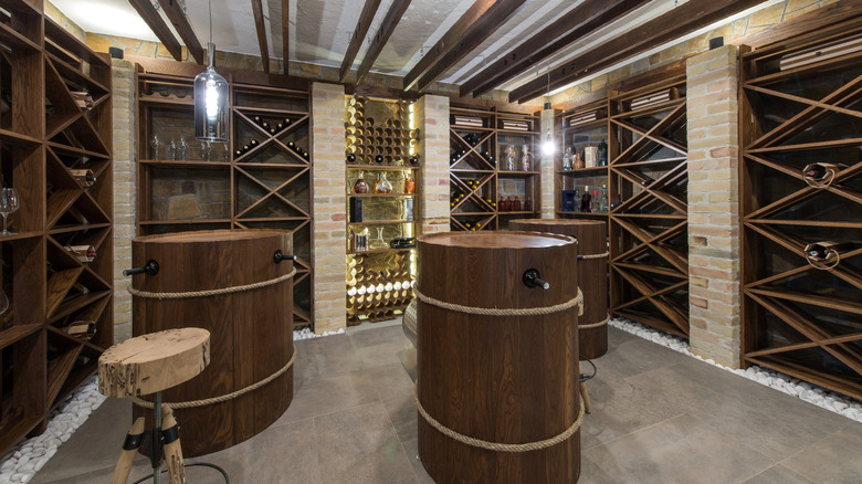 Wine cellar in villa 