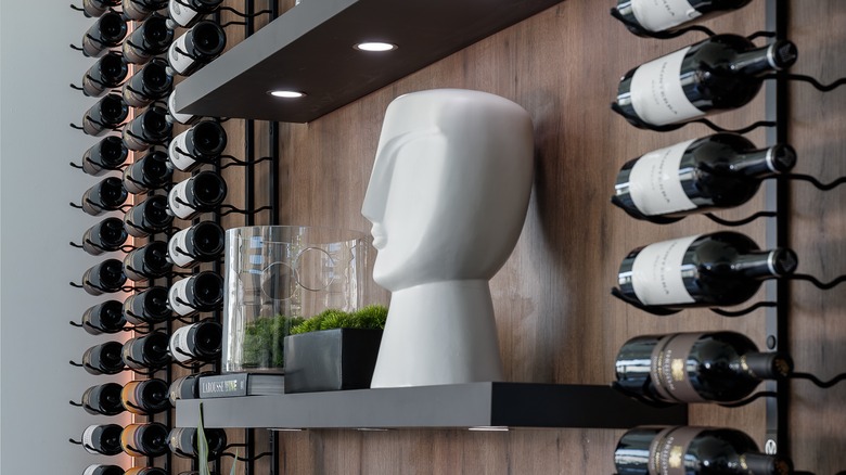 Wine cellar in living room 