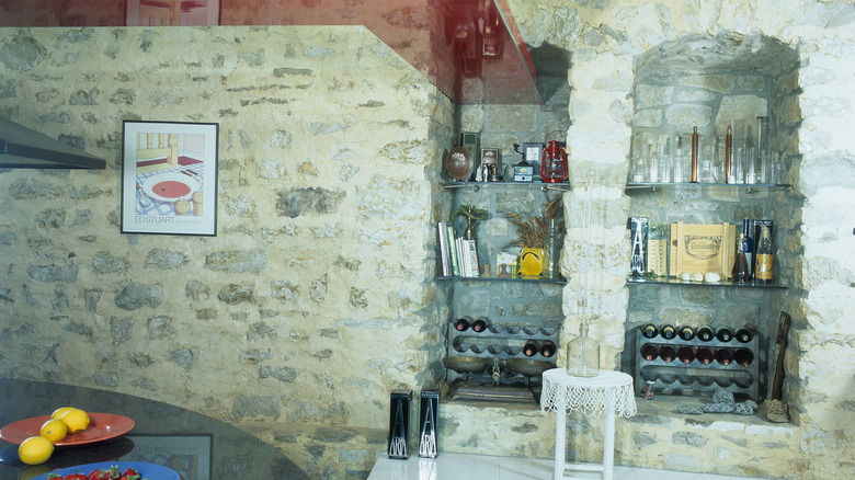 Wine cellar in kitchen 