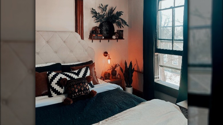 Dark boho bedroom