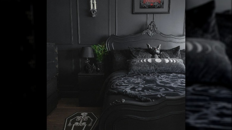 Gothic black bedroom