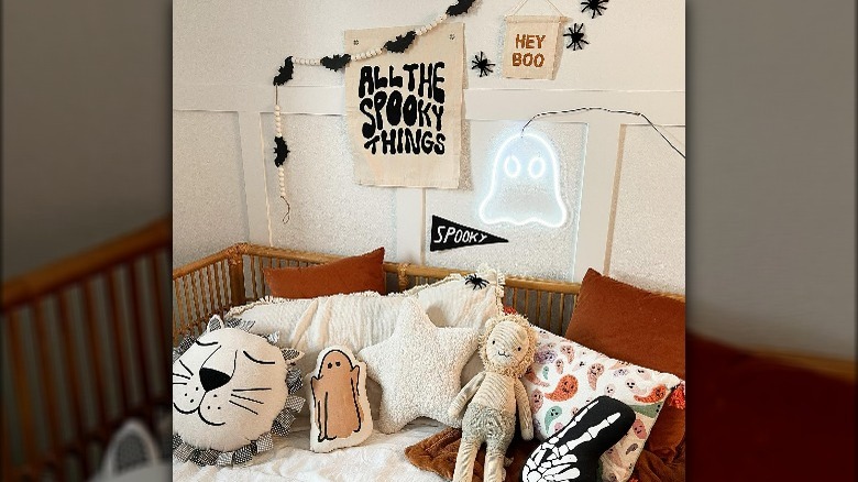 Halloween nursery crib