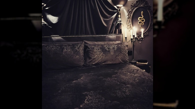 All black goth bedroom