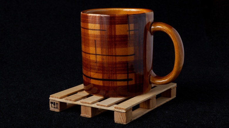 Wooden pallet drink coaster