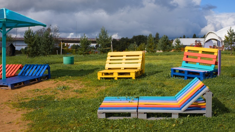 Furniture made from wood pallets