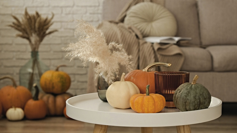 Gourds on a table