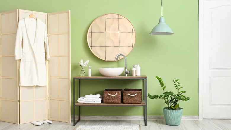 light green bathroom 