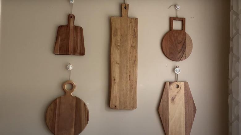 cutting boards in gallery wall