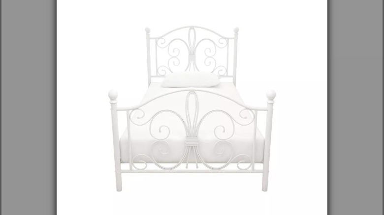 White curvy twin bed