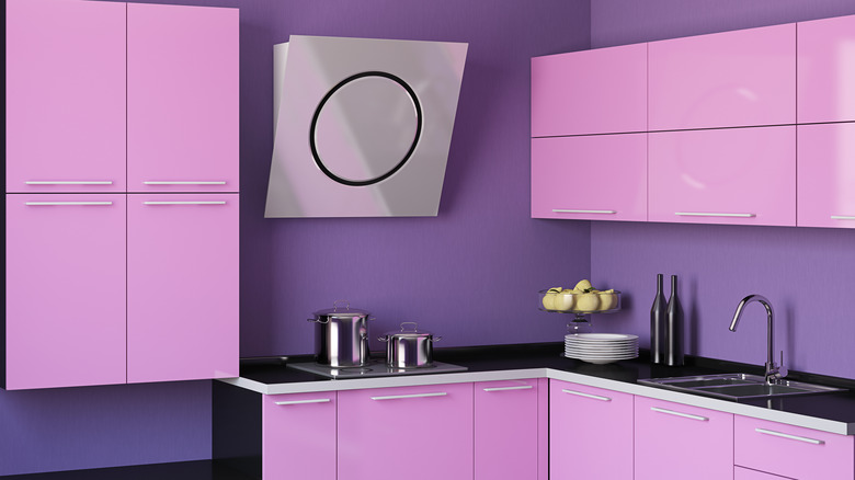 lavender and purple kitchen