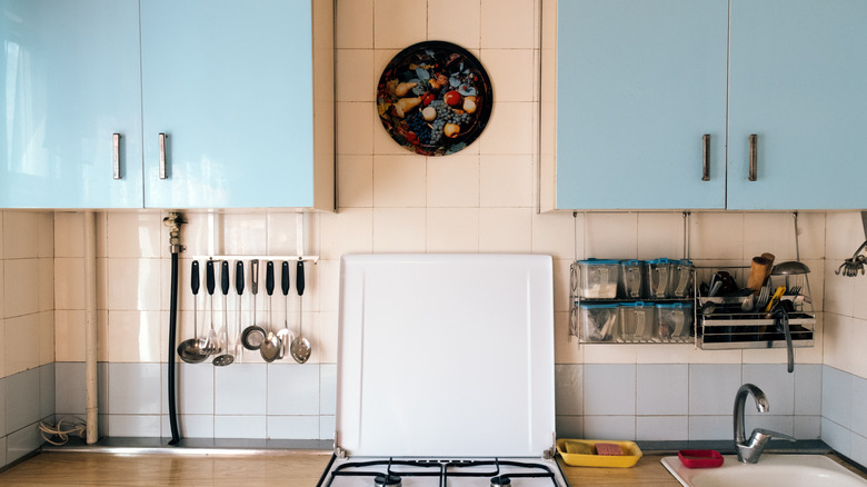 light blue kitchen cupboards