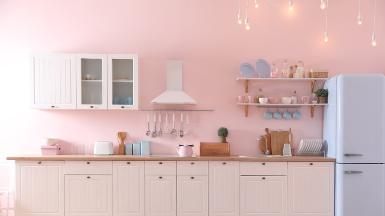 All pink kitchen 