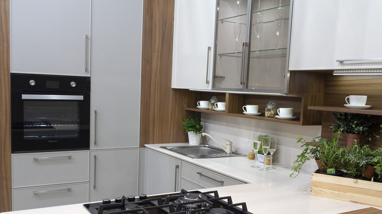 modern kitchen with wood interior