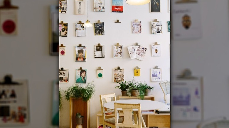 Dining room magazine wall