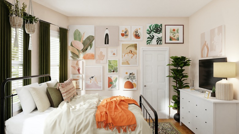 Simple maximalist bedroom