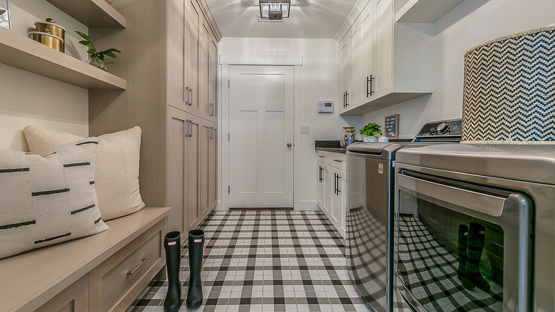 mudroom laundry room combo