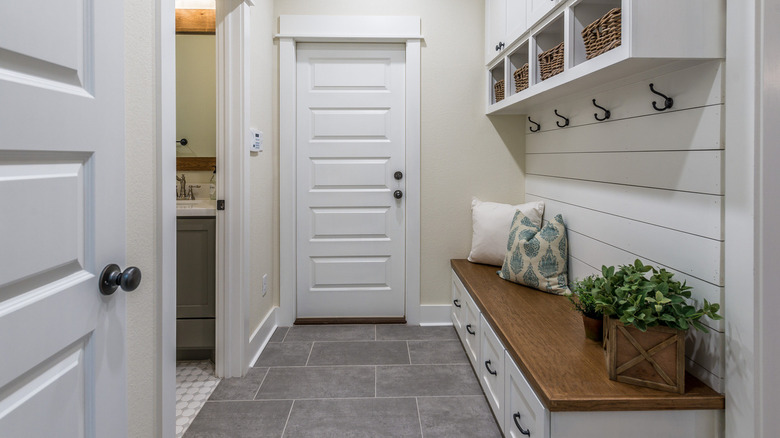 classy mudroom interior