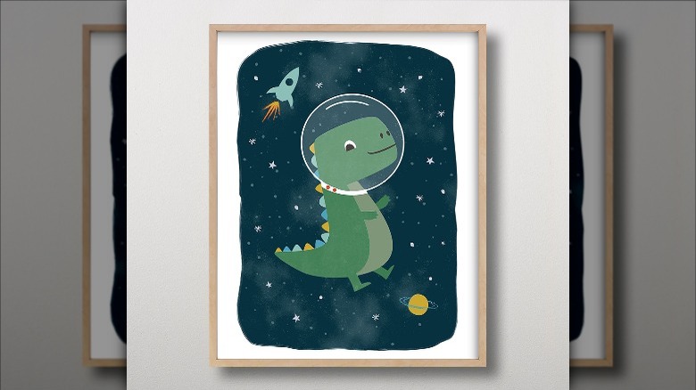 dinosaur in space