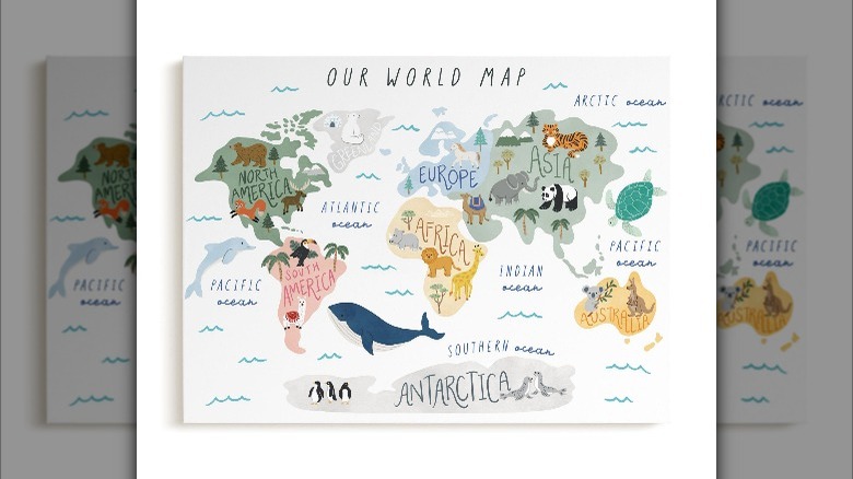 map with animals