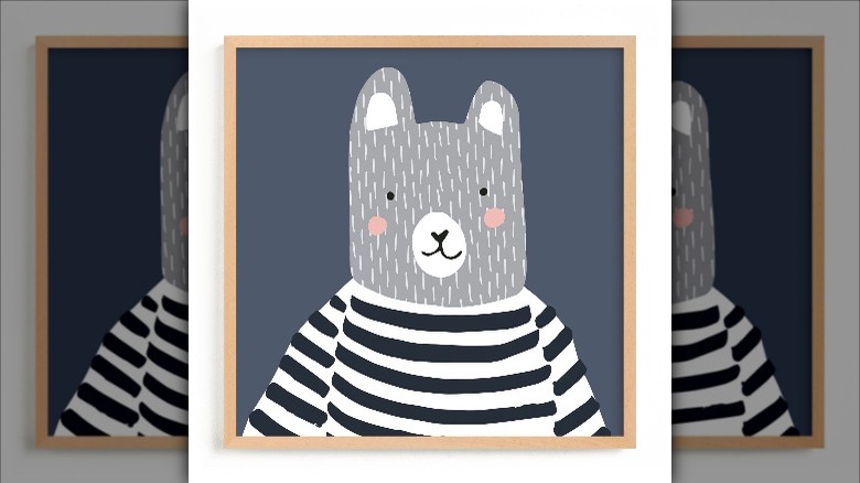 bear in a striped shirt