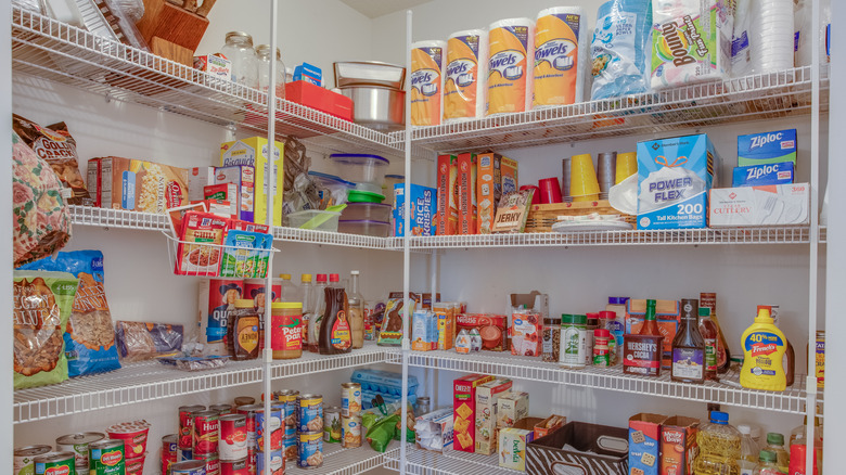 Large wire shelf pantry