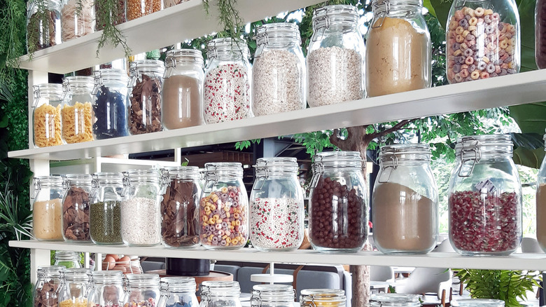 Dried goods in jars