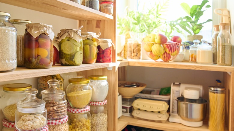 Mismatched glass jars