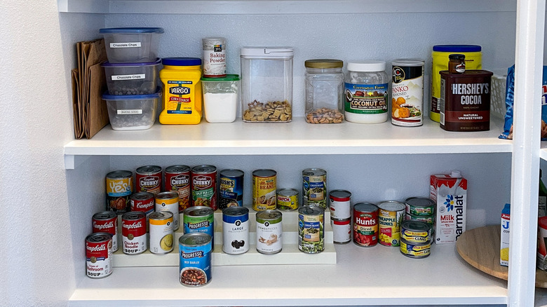 Pared down, small pantry