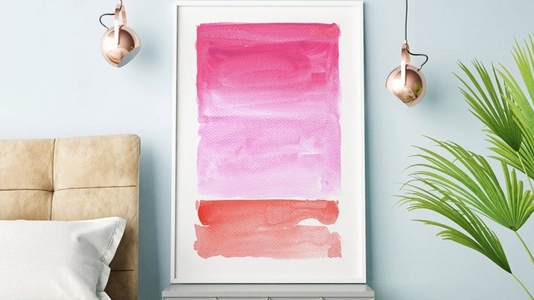 Pink ombré painting 